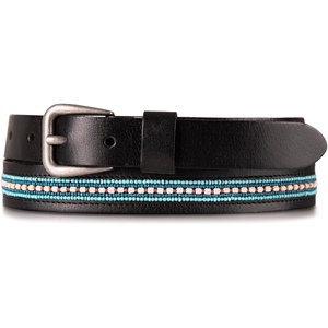 image:imageLucky Brand Womens Western Leather Belt  Classic  Fashion  Vintage  Buffalo Leather  WesternInspiredTurquoise Beaded  Black