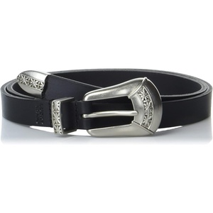 image:imageLucky Brand Womens Western Leather Belt  Classic  Fashion  Vintage  Buffalo Leather  WesternInspiredWestern Buckle  Black