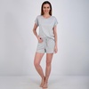 image:imageLucky Brand Womens 2 Piece Pajama Set Roll Sleeve Top amp Shorts Casual Sleepwear and Loungewear Cozy Soft PjsLight Heather Grey