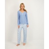 image:imageLucky Brand Womens Pajama Set  2 Piece Henley Sleep Shirt and Lounge Pants  Silky Soft Sleepwear for WomenCountry AirChintz Petals