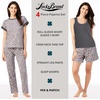 image:imageLucky Brand Womens Pajama Set  4 Piece Sleep Shirt Tank Top Pajama Pants Lounge Shorts SXLGrey