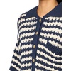 image:imageLucky Brand Womens Short Sleeve Pointelle Polo Button DownCadet Navy Multi Stripe