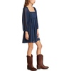 image:imageLucky Brand Womens Square Neck Long Sleeve MiniMood Indigo