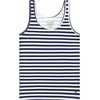 image:imageLucky Brand Womens Tank Top 2Pack Soft Cotton Blend Sleeveless Shirts for Everyday Wear Layering or LoungingBlueStripe Pack Stonewash BlueNavyWht Stripe