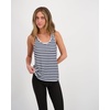 image:imageLucky Brand Womens Tank Top 2Pack Soft Cotton Blend Sleeveless Shirts for Everyday Wear Layering or LoungingCharcoalStripe Pack Charcoal Htr BlkWht Stripe