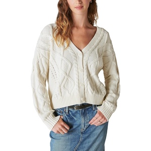 image:imageLucky Brand Cable Stitch CardiganCream