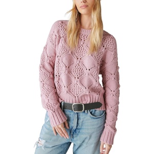 image:imageLucky Brand Open Stitch Pullover SweaterLilas