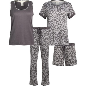 image:imageLucky Brand Womens Pajama Set  4 Piece Sleep Shirt Tank Top Pajama Pants Lounge Shorts SXLGrey
