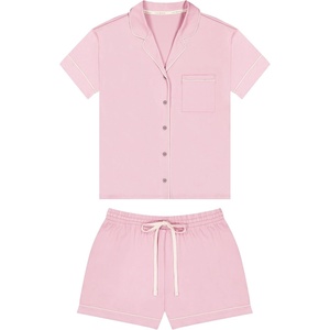 image:imageLucky Brand Womens Short Sleeve Top and Short Sleep Set 2Piece Soft Comfortable Pajama Set for Relaxed Nights and LoungingBleached Mauve