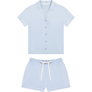 image:imageLucky Brand Womens Short Sleeve Top and Short Sleep Set 2Piece Soft Comfortable Pajama Set for Relaxed Nights and LoungingCelestial Blue