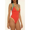 image:imageLucky Brand Womens Avila One Piece Swimsuit Adjustable Bathing Suits for WomenScarlet