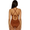 image:imageLucky Brand Womens Montauk One Piece Swimsuit Adjustable Bathing Suits for WomenAlmond