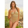 image:imageLucky Brand Womens Ocean Wave One Piece Swimsuit Adjustable Bathing Suits for WomenMulticolor