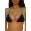 image:imageLucky Brand Avila  Womens Halter Bikini Top Adjustable Tie Back Swimwear Separates for Women Black Medium