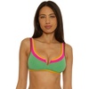 image:imageLucky Brand Womens Maldives Scoop Bikini Top Adjustable Tie Back Swimwear Separates for WomenSea Grass