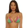 image:imageLucky Brand Womens Maldives Triangle Bikini Top Adjustable Tie Back Swimwear Separates for WomenSea Grass