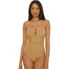 image:imageLucky Brand Womens Ocean Wave One Piece Swimsuit Adjustable Bathing Suits for WomenMulticolor