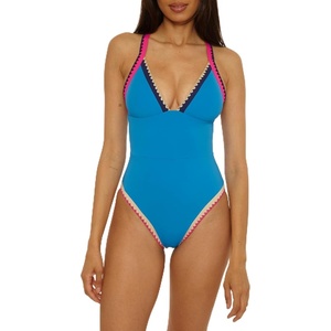 image:imageLucky Brand Womens Avila One Piece Swimsuit Adjustable Bathing Suits for WomenPeacock
