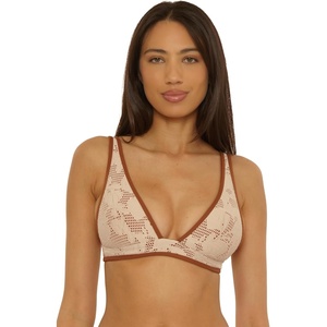 image:imageLucky Brand Womens Belize Halter Bikini Top Adjustable Tie Back Swimwear Separates for WomenNatural