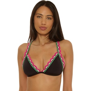 image:imageLucky Brand Womens Malaga Halter Bikini Top Adjustable Tie Back Swimwear Separates for WomenBlack