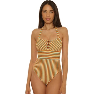 image:imageLucky Brand Womens Ocean Wave One Piece Swimsuit Adjustable Bathing Suits for WomenMulticolor