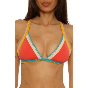 image:imageLucky Womens Avila Halter Bikini Top Adjustable Tie Back Swimwear Separates for WomenScarlet