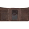 image:imageLucky Brand Canvas with Leather Trim Trifold Wallet Khaki One SizeDBL Stitched Leather  Brown