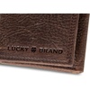 image:imageLucky Brand Canvas with Leather Trim Trifold Wallet Khaki One SizeDBL Stitched Leather  Brown