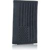 image:imageLucky Brand Canvas with Leather Trim Trifold Wallet Khaki One SizeFlag Embossed Leather  Black