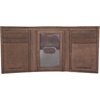 image:imageLucky Brand Canvas with Leather Trim Trifold Wallet Khaki One SizeGrooved Leather  Brown