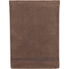 image:imageLucky Brand Canvas with Leather Trim Trifold Wallet Khaki One SizeGrooved Leather  Brown