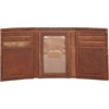 image:imageLucky Brand Canvas with Leather Trim Trifold Wallet Khaki One SizePlaid Embossed Leather  Brown