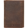 image:imageLucky Brand Canvas with Leather Trim Trifold Wallet Khaki One SizeDBL Stitched Leather  Brown