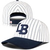 image:imageLucky Brand Classic Cotton Adjustable  Dad Hat  Baseball Cap  Golf  Fishing  Low Profile  5 Panel DesignEmbroidered Lb Logo  Pin Stripe