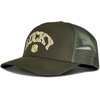 image:imageLucky Brand Trucker Hat  Snapback  Adjustable  Mesh Back  Retro  Baseball Cap  Golf  Fishing  American HeritageClover  Olive