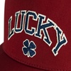 image:imageLucky Brand Trucker Hat  Snapback  Adjustable  Mesh Back  Retro  Baseball Cap  Golf  Fishing  American HeritageClover  Red