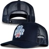 image:imageLucky Brand Trucker Hat  Snapback  Adjustable  Mesh Back  Retro  Baseball Cap  Golf  Fishing  American HeritageClover Felt Patch  Navy
