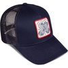 image:imageLucky Brand Trucker Hat  Snapback  Adjustable  Mesh Back  Retro  Baseball Cap  Golf  Fishing  American HeritageClover Patch  Navy