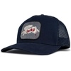 image:imageLucky Brand Trucker Hat  Snapback  Adjustable  Mesh Back  Retro  Baseball Cap  Golf  Fishing  American HeritageRabbit Foot  Navy