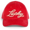 image:imageLucky Brand Classic Cotton Adjustable  Dad Hat  Baseball Cap  Golf  Fishing  Low Profile  5 Panel DesignScript Corduroy  Red