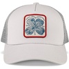 image:imageLucky Brand Trucker Hat  Snapback  Adjustable  Mesh Back  Retro  Baseball Cap  Golf  Fishing  American HeritageClover Patch  Light Grey