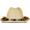 image:imageLucky Brand Womens Straw Cowboy Hat  Rope Design  Western  Style  Fashion  Sun Protection  BreathableMetal Concho  Tan