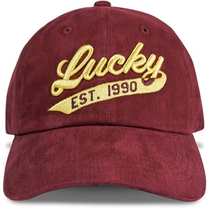 image:imageLucky Brand Classic Cotton Adjustable  Dad Hat  Baseball Cap  Golf  Fishing  Low Profile  5 Panel Design1990 Embroidered  Cardinal