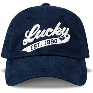 image:imageLucky Brand Classic Cotton Adjustable  Dad Hat  Baseball Cap  Golf  Fishing  Low Profile  5 Panel Design1990 Embroidered  Navy