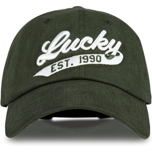 image:imageLucky Brand Classic Cotton Adjustable  Dad Hat  Baseball Cap  Golf  Fishing  Low Profile  5 Panel Design1990 Embroidered  Olive
