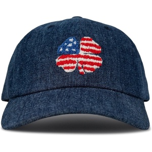 image:imageLucky Brand Classic Cotton Adjustable  Dad Hat  Baseball Cap  Golf  Fishing  Low Profile  5 Panel DesignFlag Clover  Denim