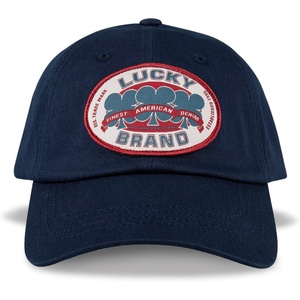 image:imageLucky Brand Classic Cotton Adjustable  Dad Hat  Baseball Cap  Golf  Fishing  Low Profile  5 Panel DesignOval Clover Patch  Dark Navy