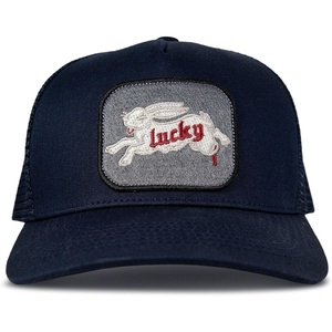 image:imageLucky Brand Trucker Hat  Snapback  Adjustable  Mesh Back  Retro  Baseball Cap  Golf  Fishing  American HeritageRabbit Foot  Navy
