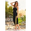 image:imageLucky Brand Womens Avila Rib Midi Dress Casual Beach Cover Ups for WomenBlack