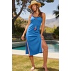 image:imageLucky Brand Womens Avila Rib Midi Dress Casual Beach Cover Ups for WomenPeacock